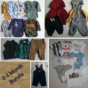 0-3 Month Boy Baby Clothing Bundle